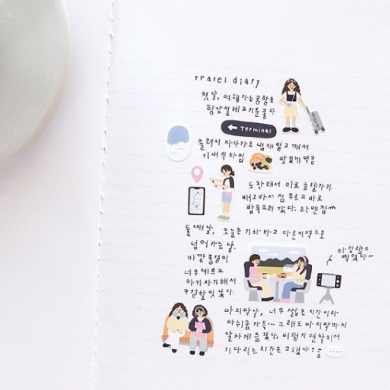 Suatelier Daily Deco Sticker — Vlog Trip — close-up