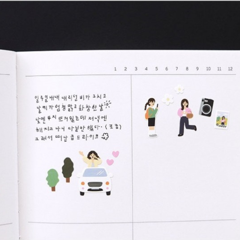 Suatelier Daily Deco Sticker — Vlog Trip — sheet front