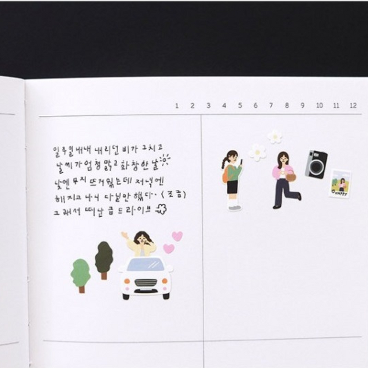 Suatelier Daily Deco Sticker — Vlog Trip — sheet front