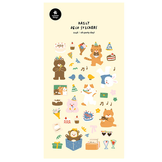 Suatelier Sticker — Oh Party Day! — sheet front