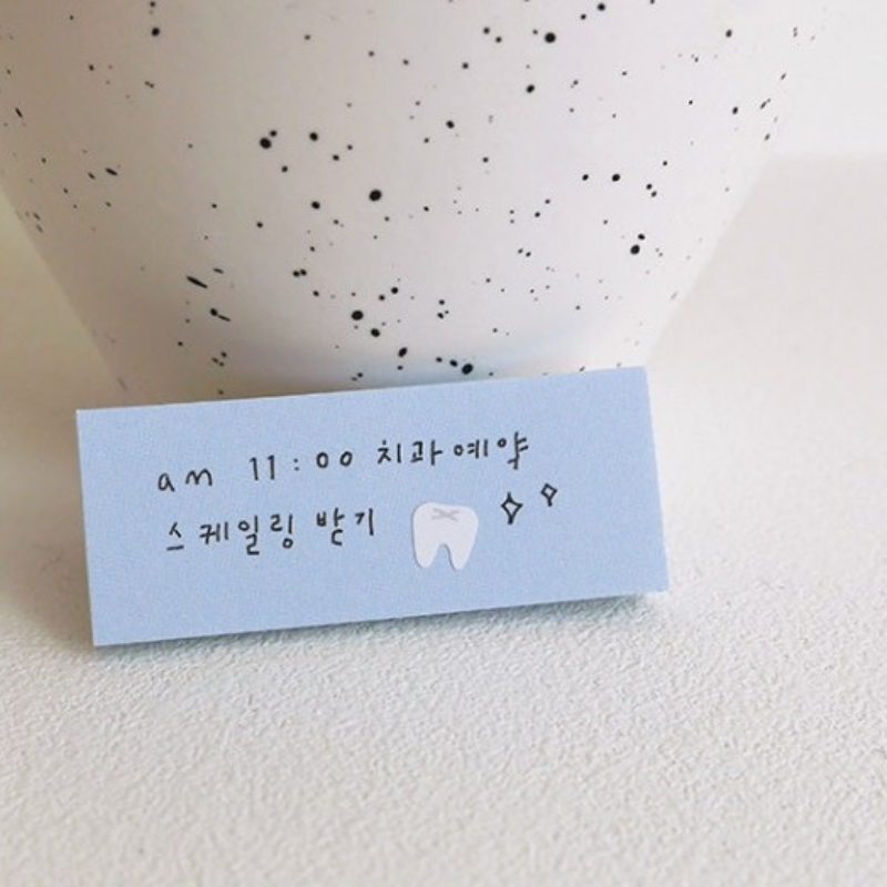 Suatelier Sticky Memo — Daily Plan 35 — angle view