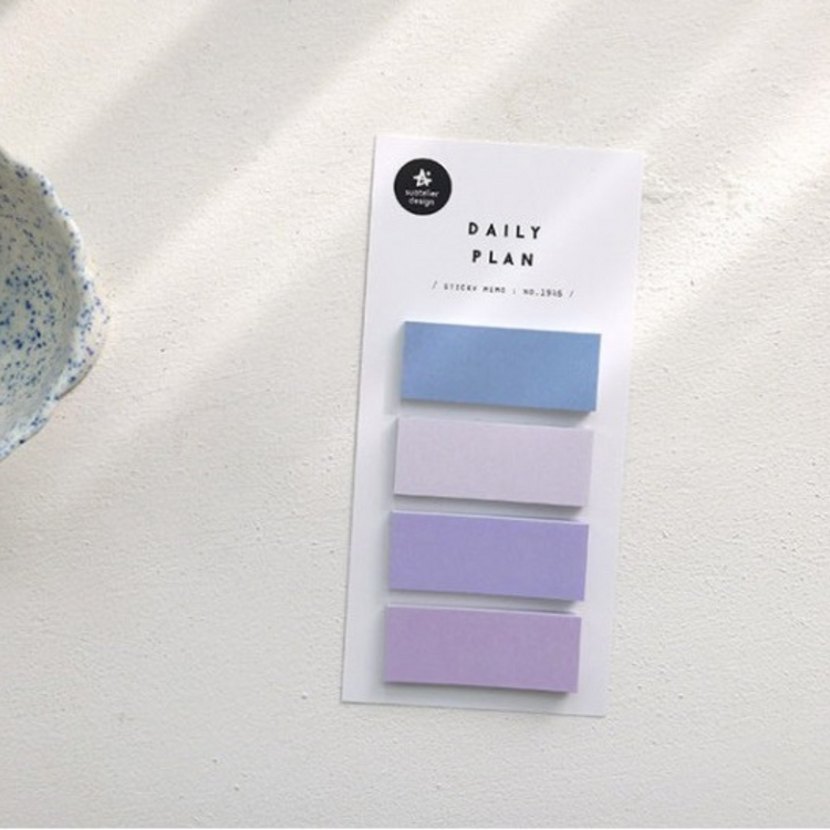Suatelier Sticky Memo — Daily Plan 35 — flat lay