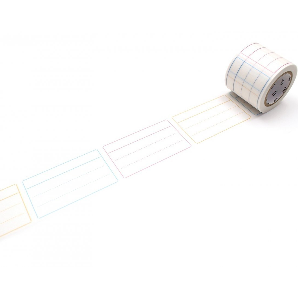 mt Perforated Label Tape — Memo Ruled — roll front