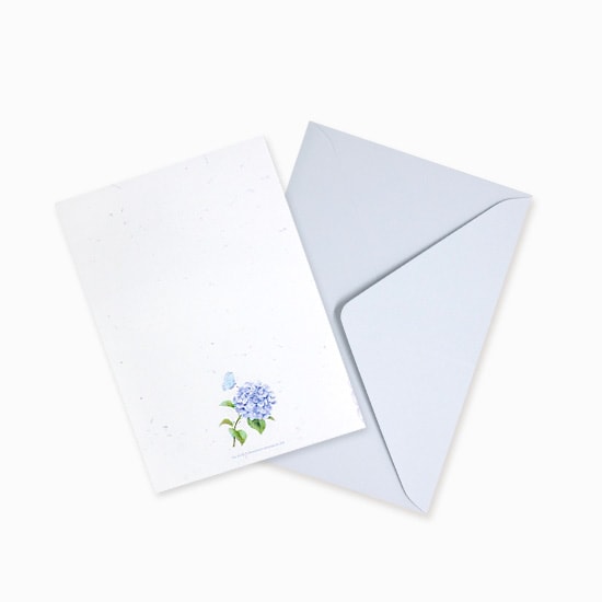 D'Won Thank You Card — Hydrangea — with envelope