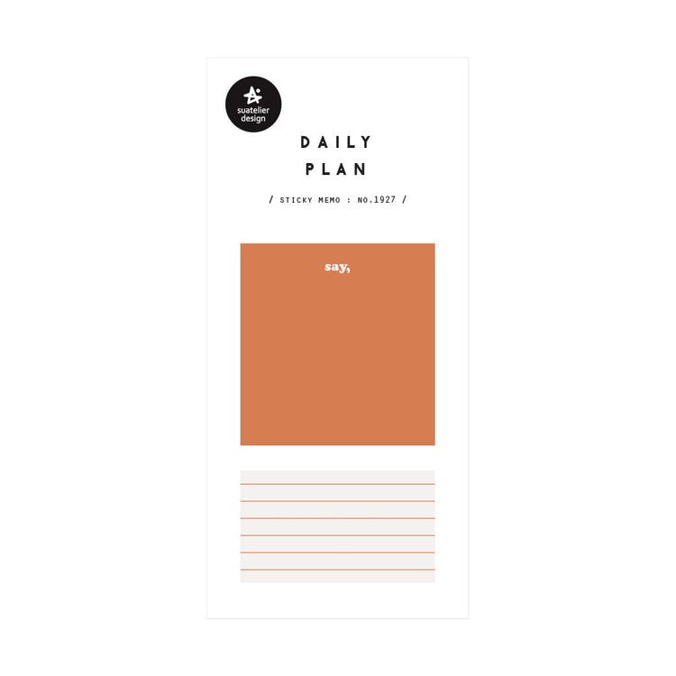 Suatelier Daily Plan 21 Sticky Memo — detail view