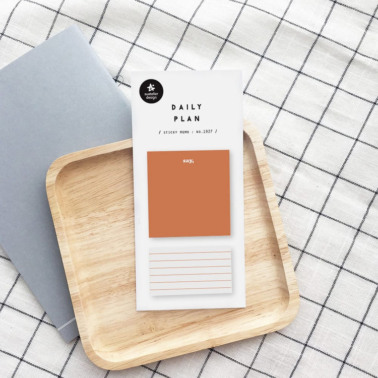 Suatelier Daily Plan 21 Sticky Memo — front view