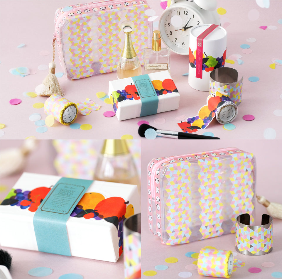 mt Fab Washi Tape — Fruits — rolled out on paper
