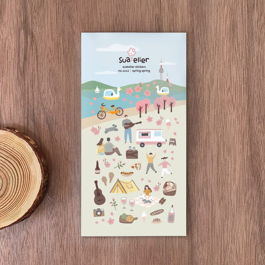 Suatelier Sticker — Spring Spring — sticker detail