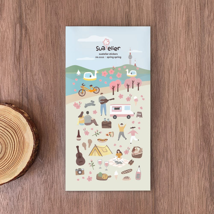 Suatelier Sticker — Spring Spring — sticker detail