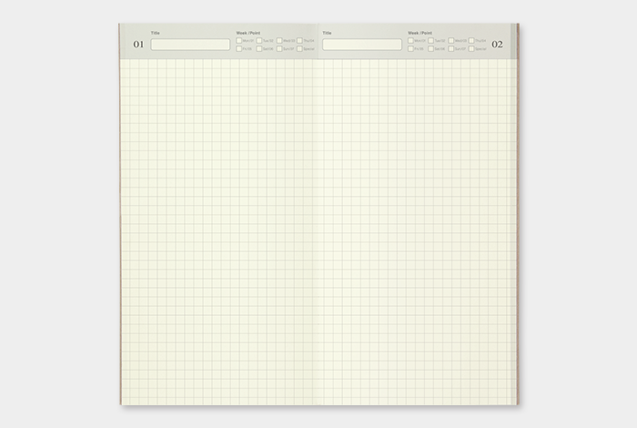 Traveler's Notebook Refill 002 (Regular Size) - Grid — in use