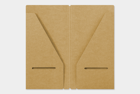 Traveler's Notebook Refill 020 (Regular Size) — Kraft Paper Folder — in use