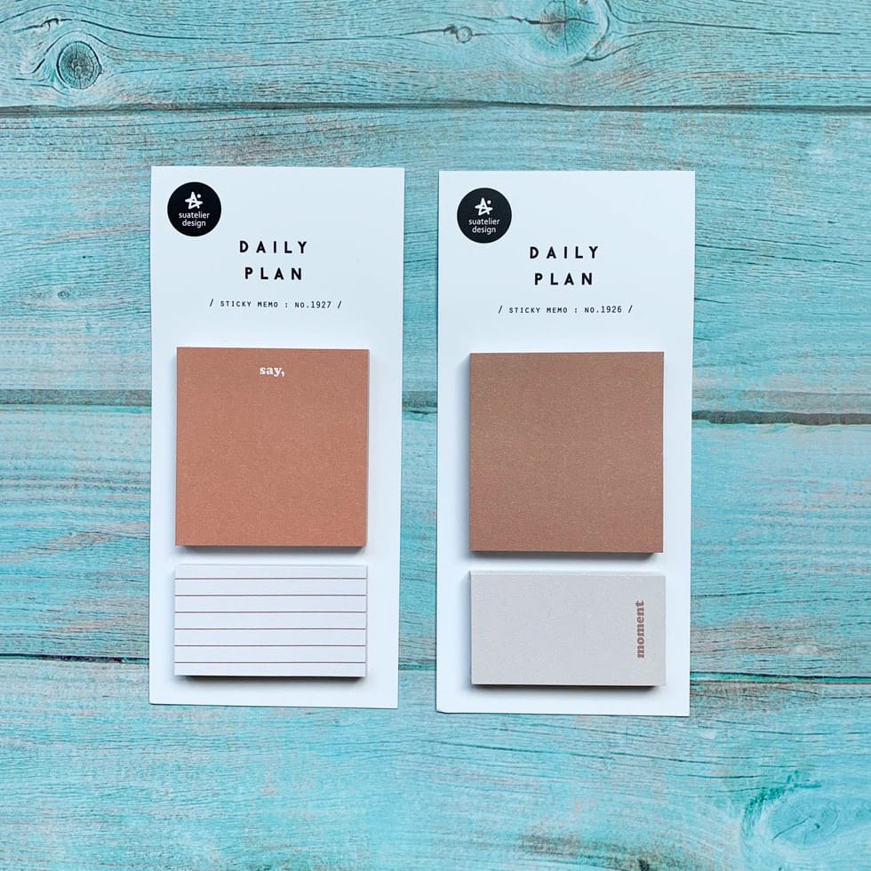 Suatelier Daily Plan 21 Sticky Memo — with packaging