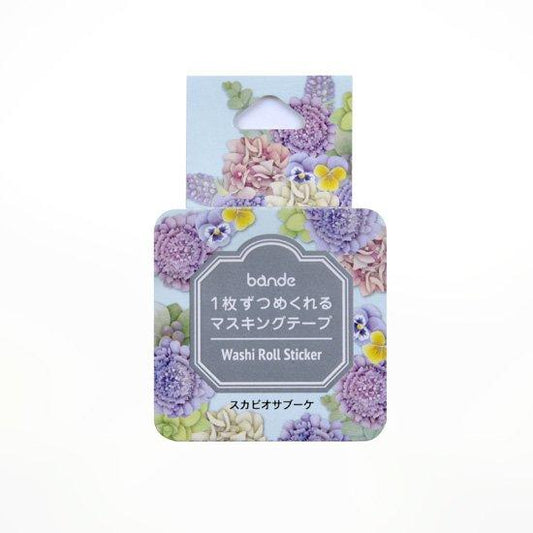 Bande Washi Roll Sticker Scabiosa Bouquet — sticker detail