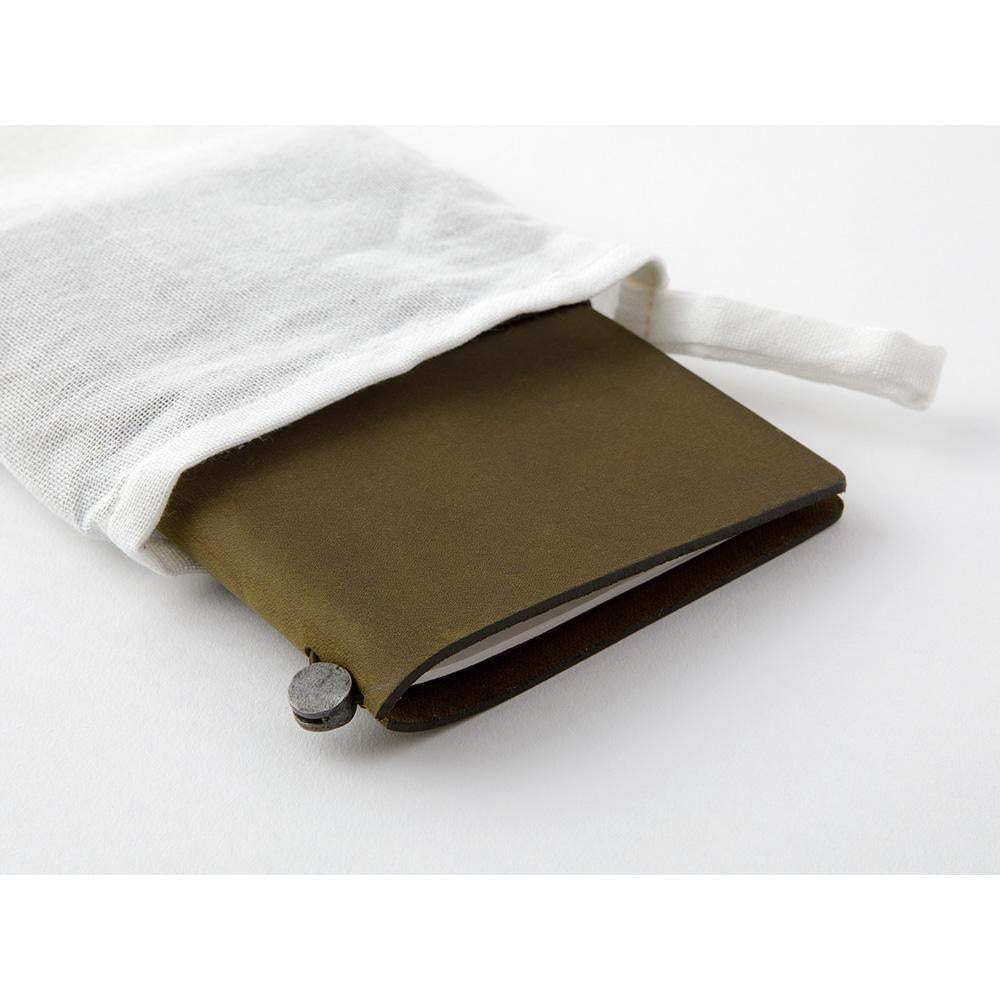 Traveler's Notebook Starter Kit (Passport Size) — Olive — front view