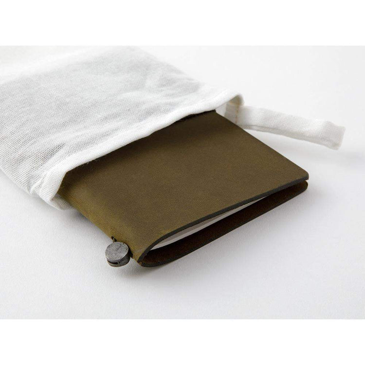 Traveler's Notebook Starter Kit (Passport Size) — Olive — front view