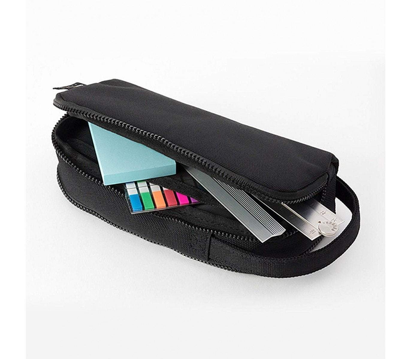 Midori 2 Way Pouch Cordura — Black — angle view
