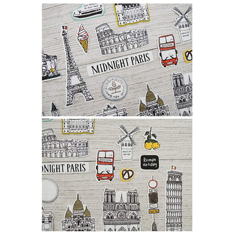 Suatelier Travel Luggage Sticker Pack — Some Where — sticker detail