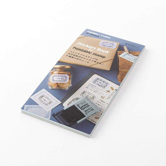 Midori Stickers Book for Paintable Rotating Stamp — Cold Colors — sticker detail