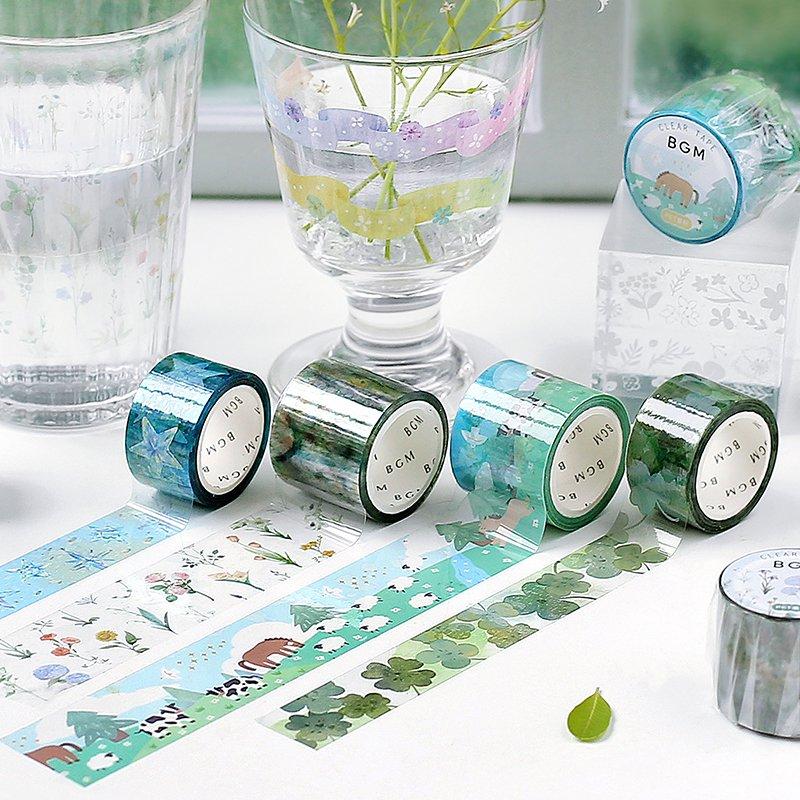 BGM Clear Tape — Iris — colour close-up