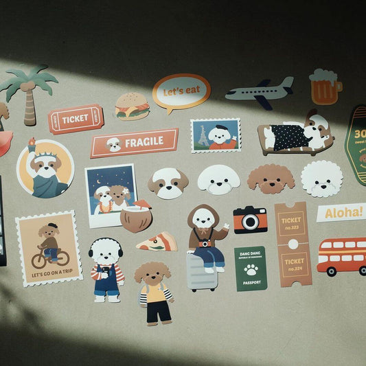 Suatelier Travel Luggage Sticker Pack — Let's Go On A Trip — sticker detail
