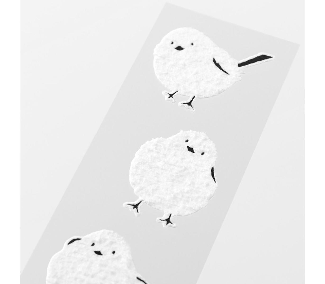 Midori Letter Set with Stickers — Long-tailed Tit — detail view