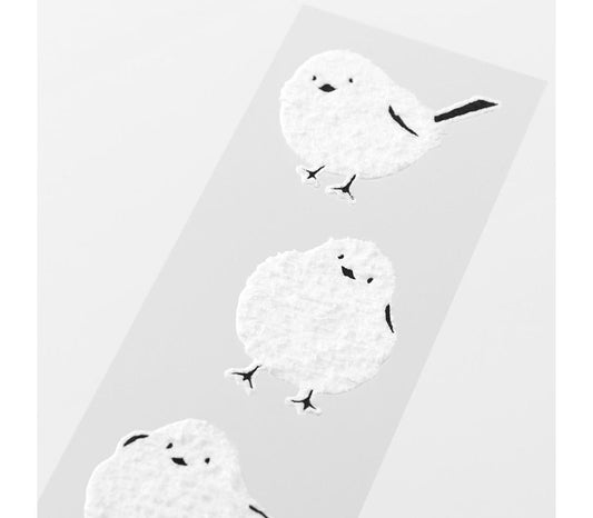 Midori Letter Set with Stickers — Long-tailed Tit — detail view