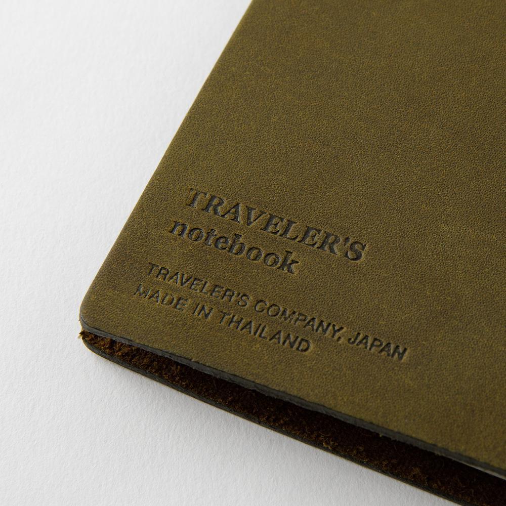 Traveler's Notebook Starter Kit (Regular Size) — Olive — flat lay