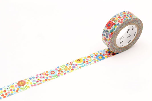 mt EX Washi Tape — Mini Flower Garden — pattern detail