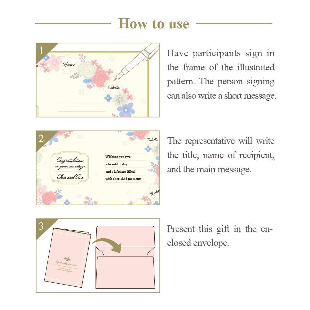Midori Folded Signature Board <B6> — Wreath — detail view