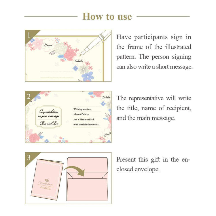 Midori Folded Signature Board <B6> — Wreath — detail view