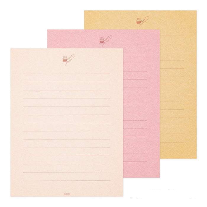Midori Letter Set Gift Color — Pink — with packaging