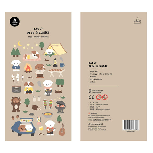 Suatelier Sticker — Let's Go Camping — sheet front