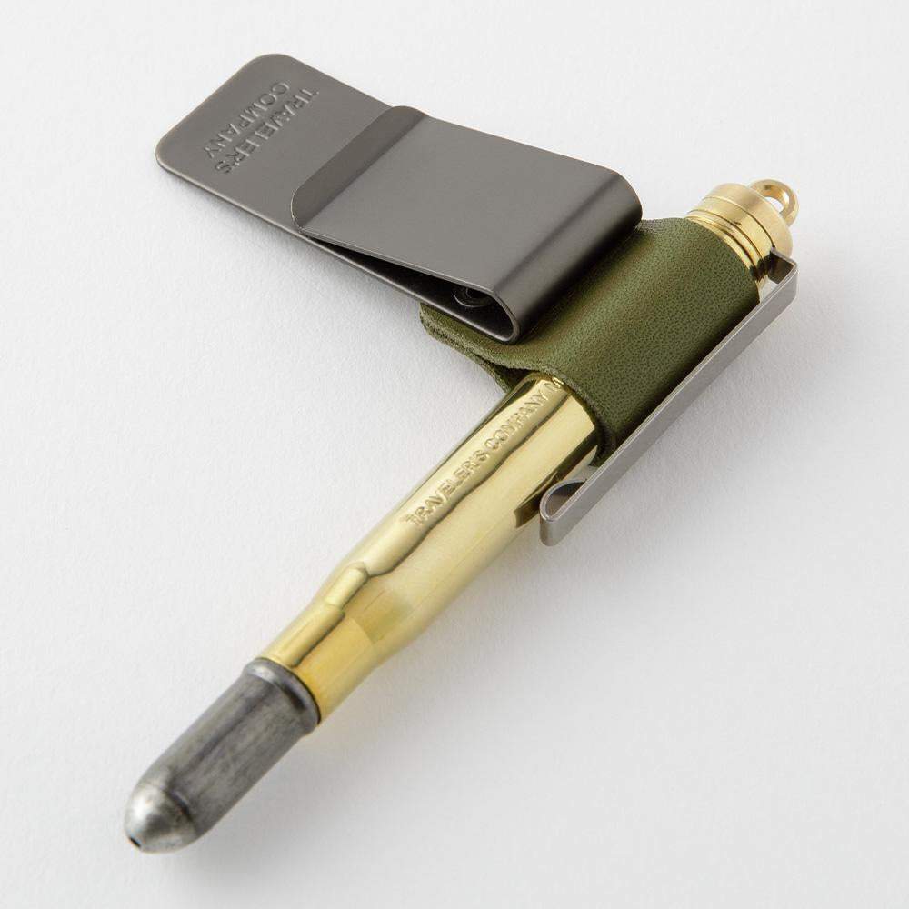 Traveler's Notebook Pen Holder <M> Olive — size reference