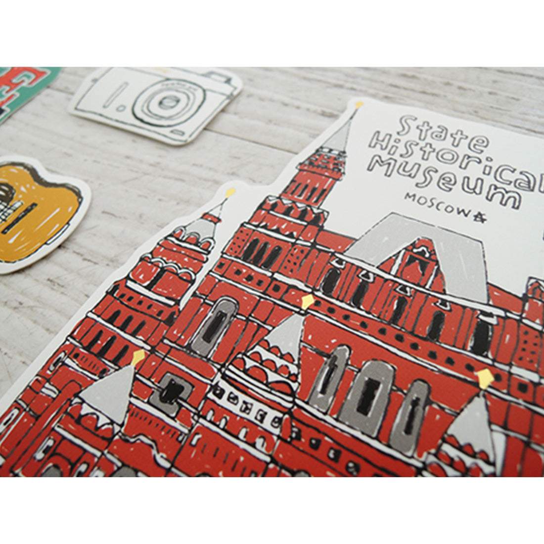 Suatelier Travel Luggage Sticker Pack — Some Place — flat lay
