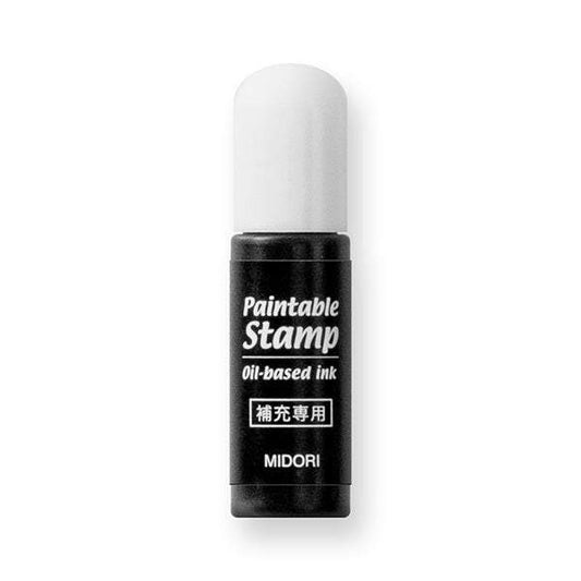 Midori Paintable Stamp Refill Ink — Black — front view