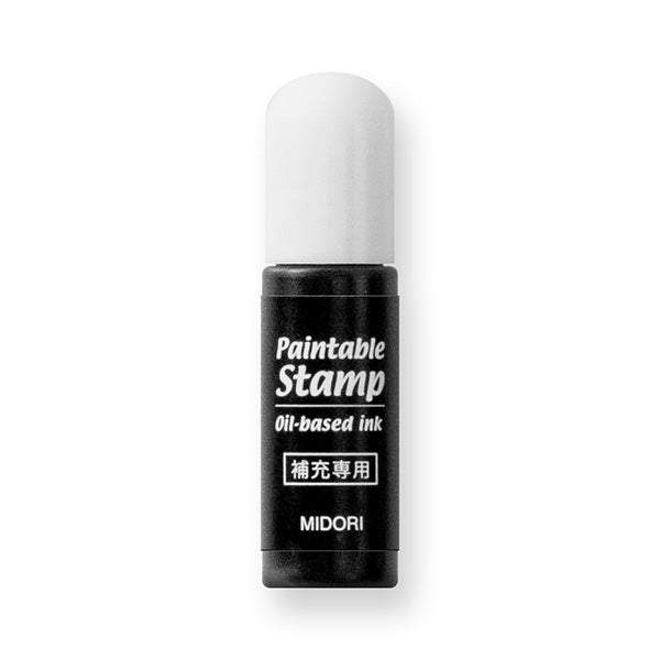 Midori Paintable Stamp Refill Ink — Black — front view