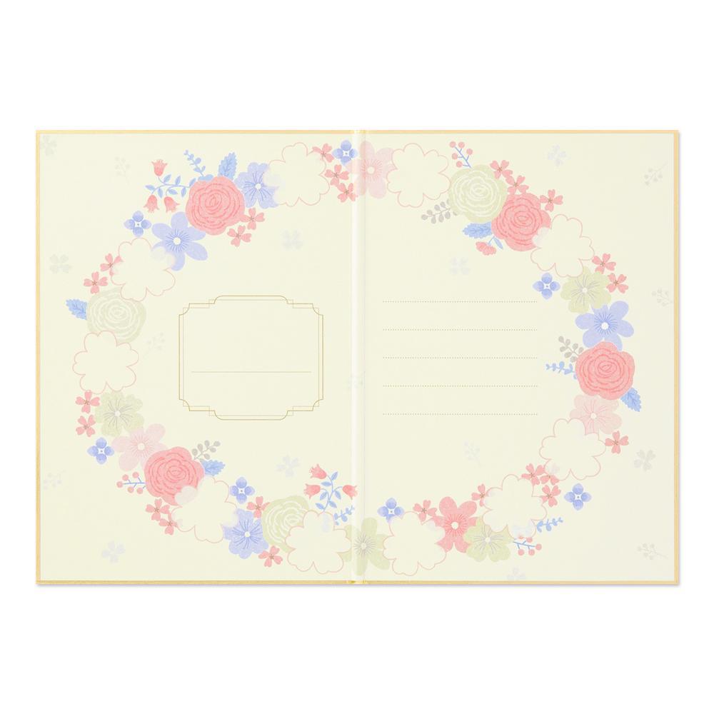 Midori Folded Signature Board <B6> — Wreath — flat lay