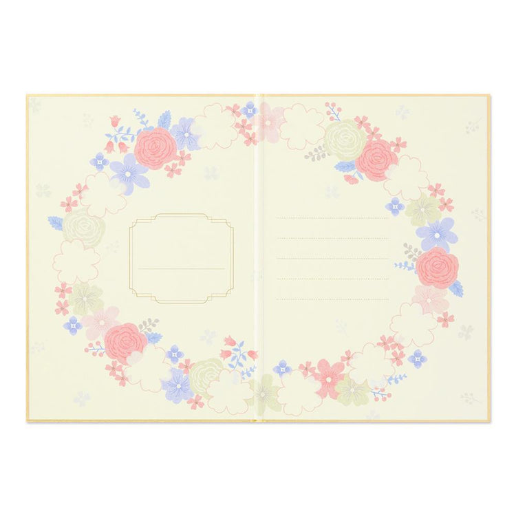 Midori Folded Signature Board <B6> — Wreath — flat lay