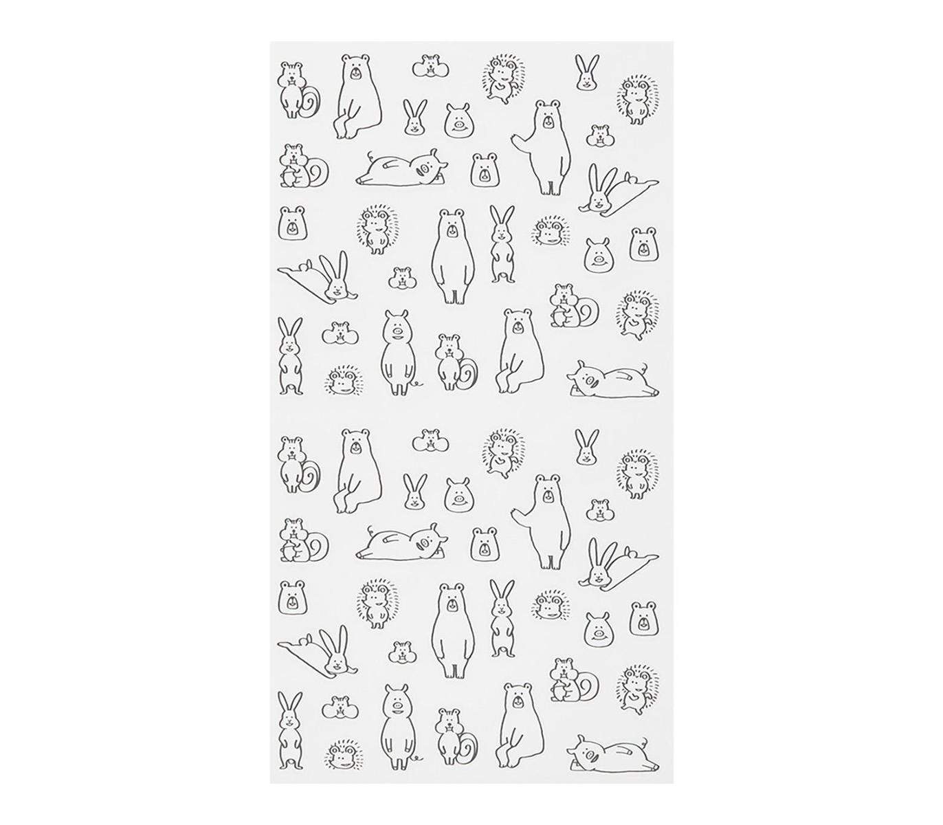 Midori Notebook Sticker — Talking Forest Animals — sticker detail