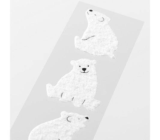 Midori Letter Set with Stickers — Polar Bear — detail view
