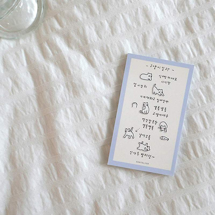 Suatelier Sticker — Deco.09 (Cat) — close-up