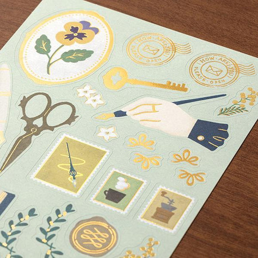Midori Letter Set Collage — Stationery Pattern — detail view