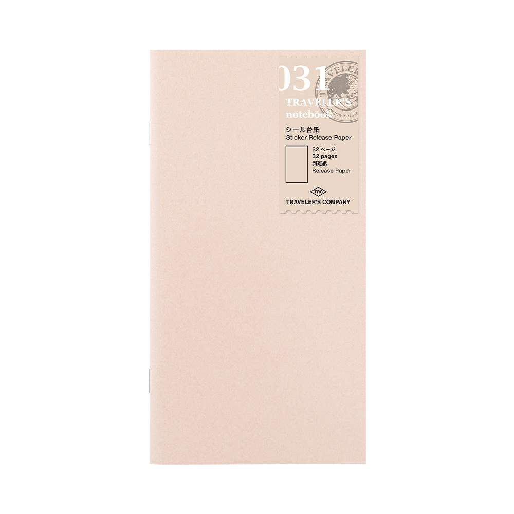Traveler's Notebook Refill — Sticker Release Paper — front view