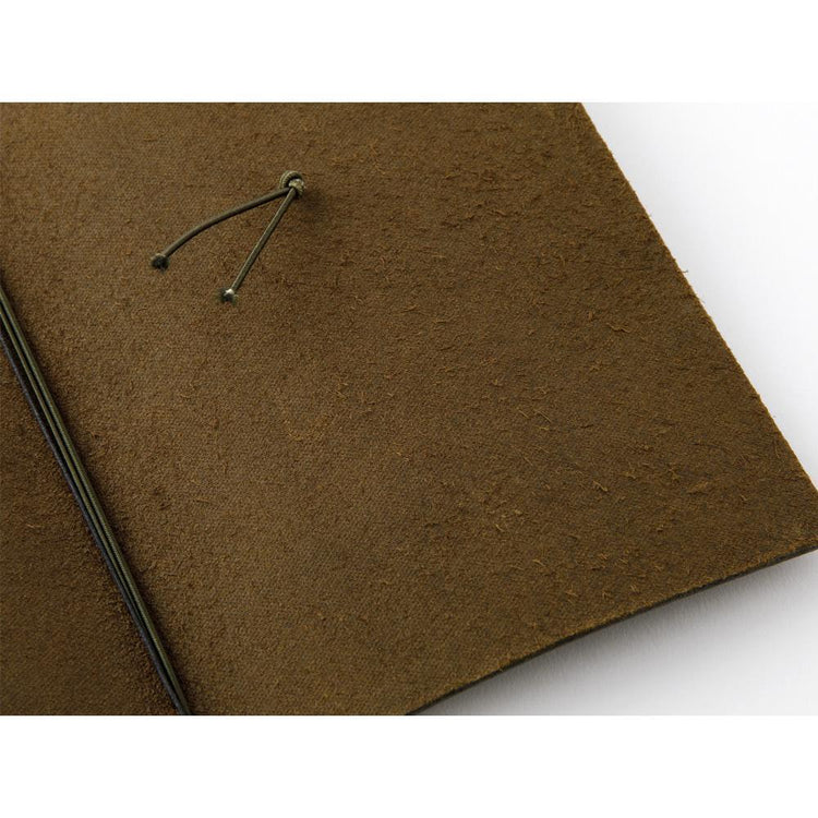 Traveler's Notebook Starter Kit (Regular Size) — Olive — front view