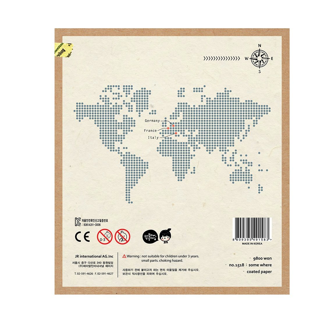 Suatelier Travel Luggage Sticker Pack — Some Where — sticker detail