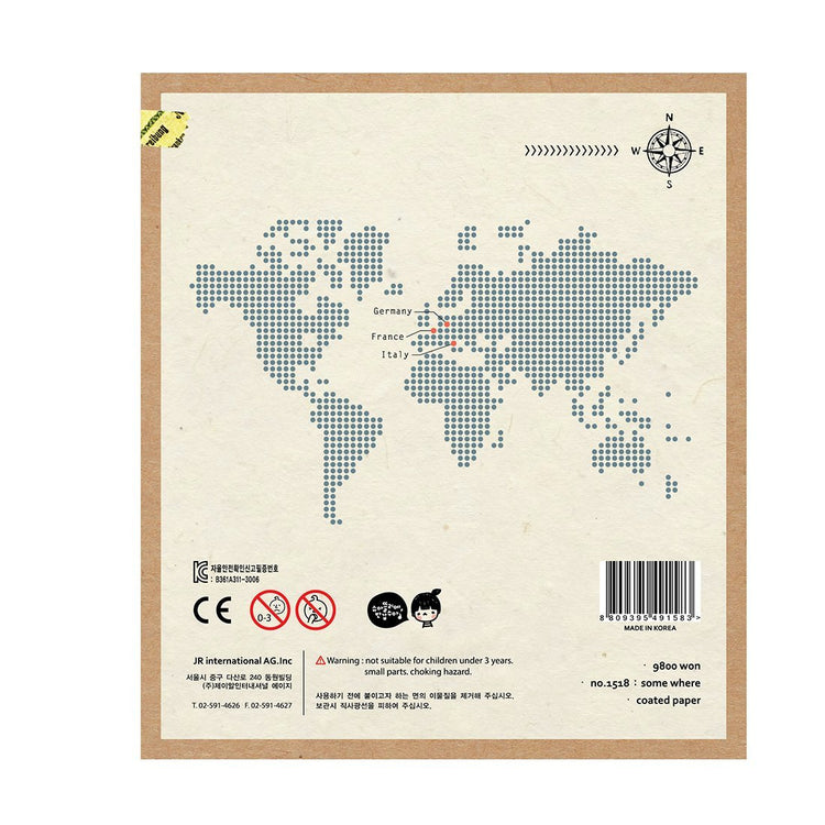Suatelier Travel Luggage Sticker Pack — Some Where — sticker detail