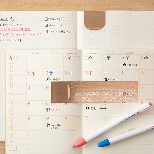 Midori Clip Ruler — Copper — flat lay