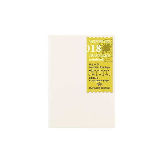 Traveler's Notebook Refill (Passport Size) — Accordion Fold Paper — front view