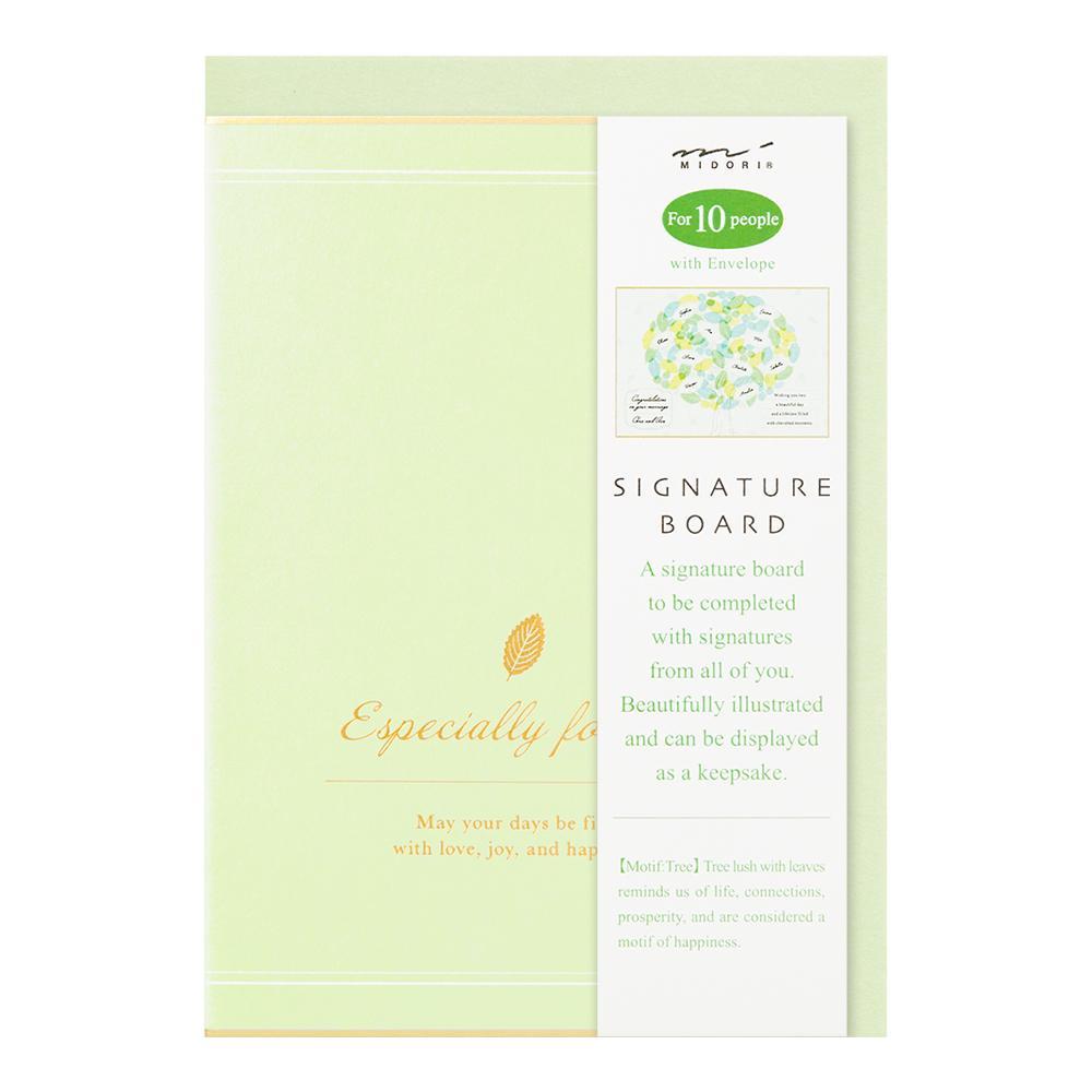 Midori Folded Signature Board <B6> — Tree — front view