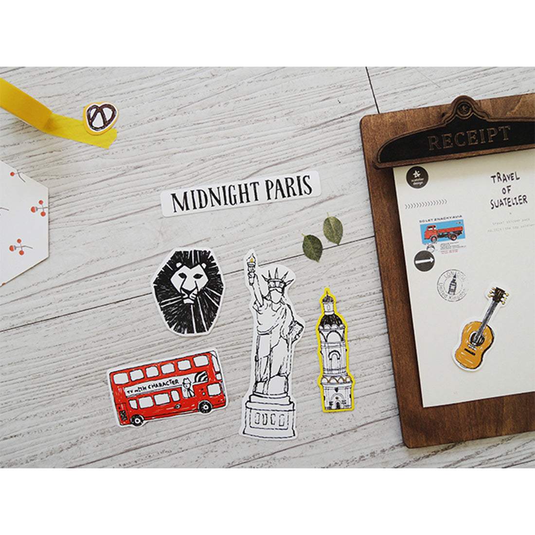 Suatelier Travel Luggage Sticker Pack — Some Place — close-up